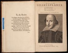 Photo of Shakespeare's First Folio